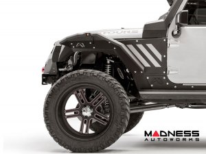 Jeep Wrangler JL Fender Flares - Fab Fours - Front - Mid Width Flare For Base System